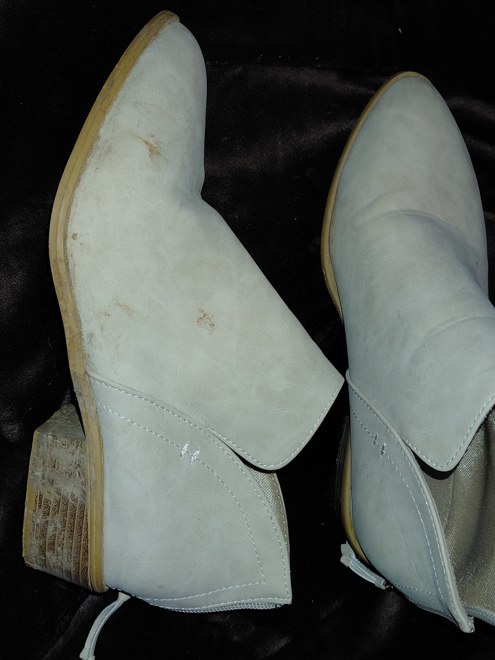 Women's Light Gray Suede Ankle Booties - Chic Slip-On Style